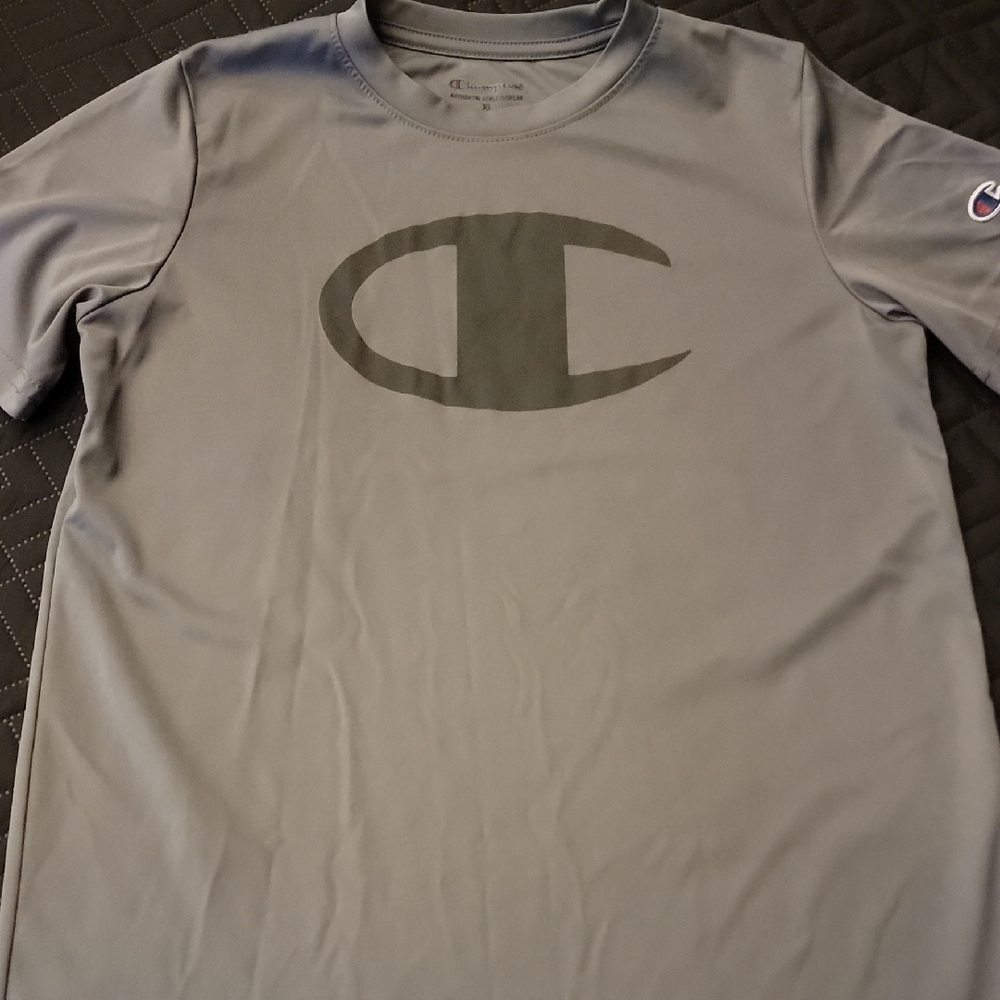 Champion Kids Dry-Fit Tee in Gray